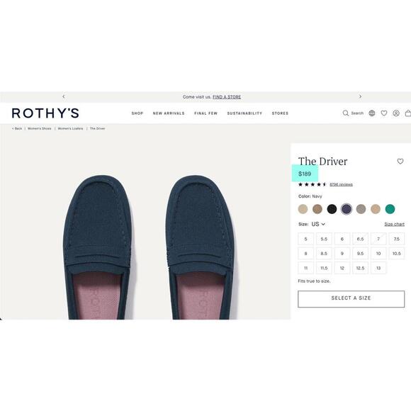 $189 NEW Rothy's The Driver Loafer Slip On Flats Raspberry Women's Size 11 Pink - Picture 2 of 9